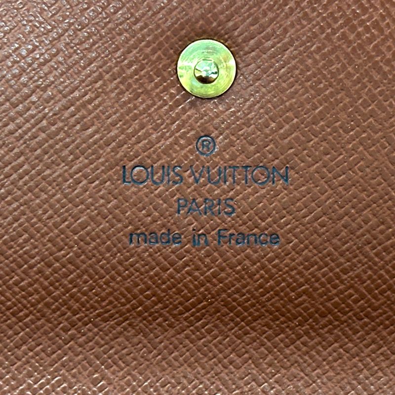Louis Vuitton Wallet Monogram Porte Tresor International Brown Flap Logo Vintage — view 6