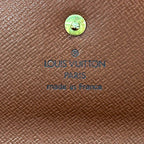 Louis Vuitton Wallet Monogram Porte Tresor International Brown Flap Logo Vintage — view 6