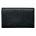 Prada Card Case Saffiano Black Business Holder Small Compact