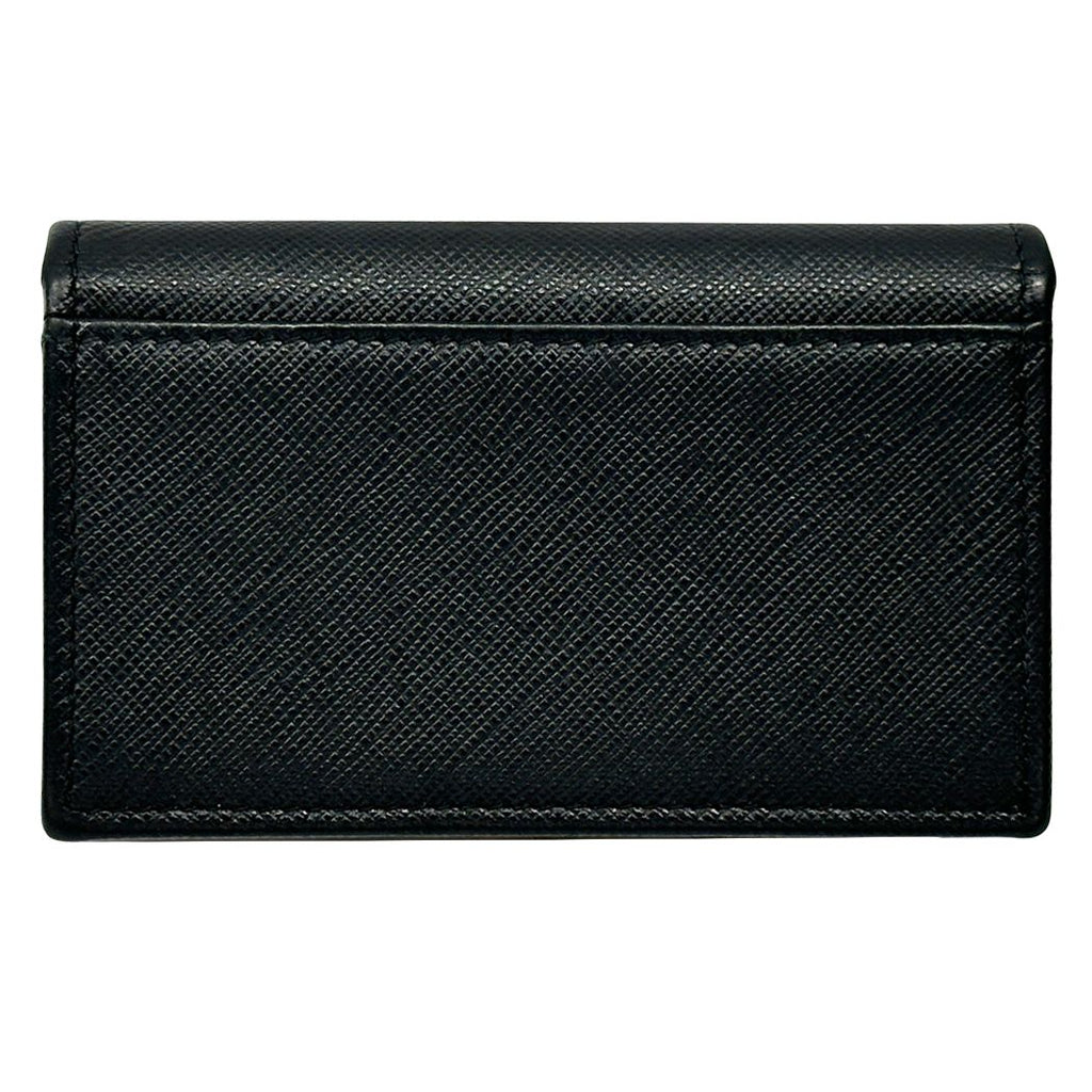 Prada Card Case Saffiano Black Business Holder Small Compact — view 2