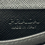 Prada Card Case Saffiano Black Business Holder Small Compact — view 6