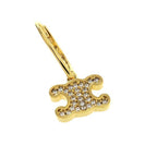 Celine Triomphe Rhinestone Earrings — view 4