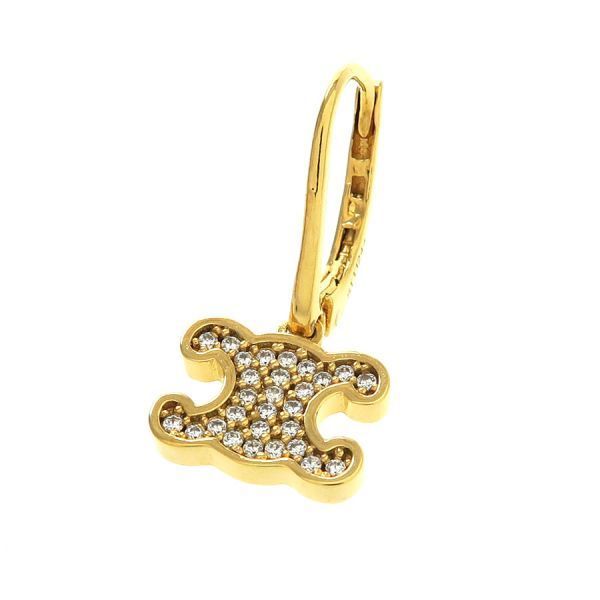 Celine Triomphe Rhinestone Earrings — view 4