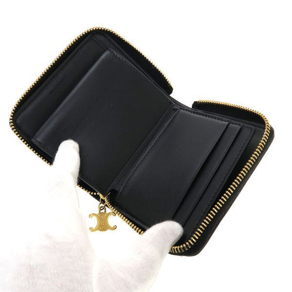 Celine Small Zip Wallet Triomphe Charm — view 3