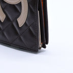 Chanel Cambon Line Kiss Lock Compact Wallet Bifold CC Logo Calfskin — view 7