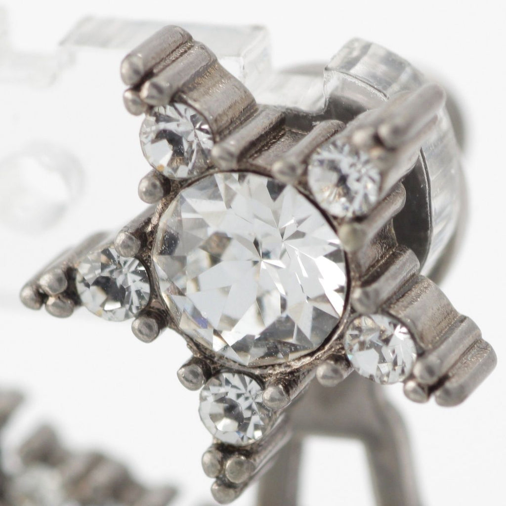 Dior Jadior Bee Rhinestone Earrings Silver — view 3