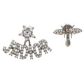 Dior Jadior Bee Rhinestone Earrings Silver