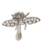 Dior Jadior Bee Rhinestone Earrings Silver — view 6