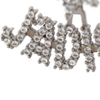 Dior Jadior Bee Rhinestone Earrings Silver — view 4