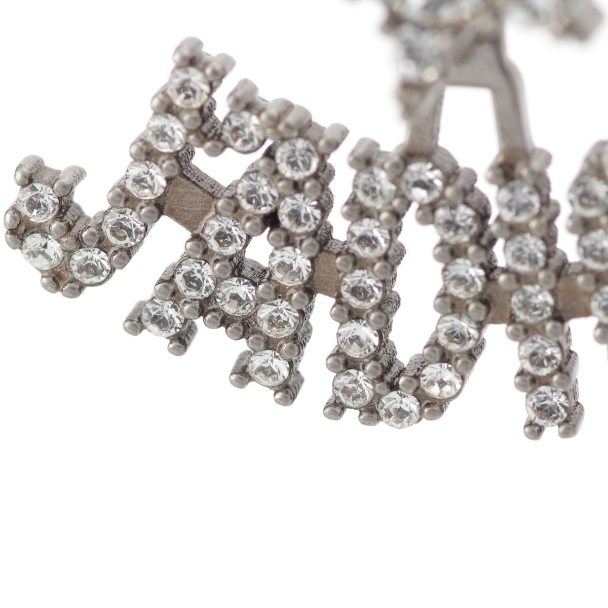 Dior Jadior Bee Rhinestone Earrings Silver — view 4