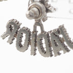 Dior Jadior Bee Rhinestone Earrings Silver — view 5