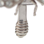 Dior Jadior Bee Rhinestone Earrings Silver — view 7