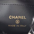Chanel Tweed Sequin Mini Shopping Coco Handle Chain Shoulder Bag Black White — view 7