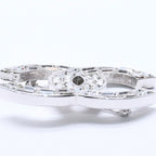 Chanel CC Logo Brooch 01 Metal Rhinestone Silver Clear — view 5