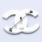 Chanel CC Logo Brooch 01 Metal Rhinestone Silver Clear — view 6