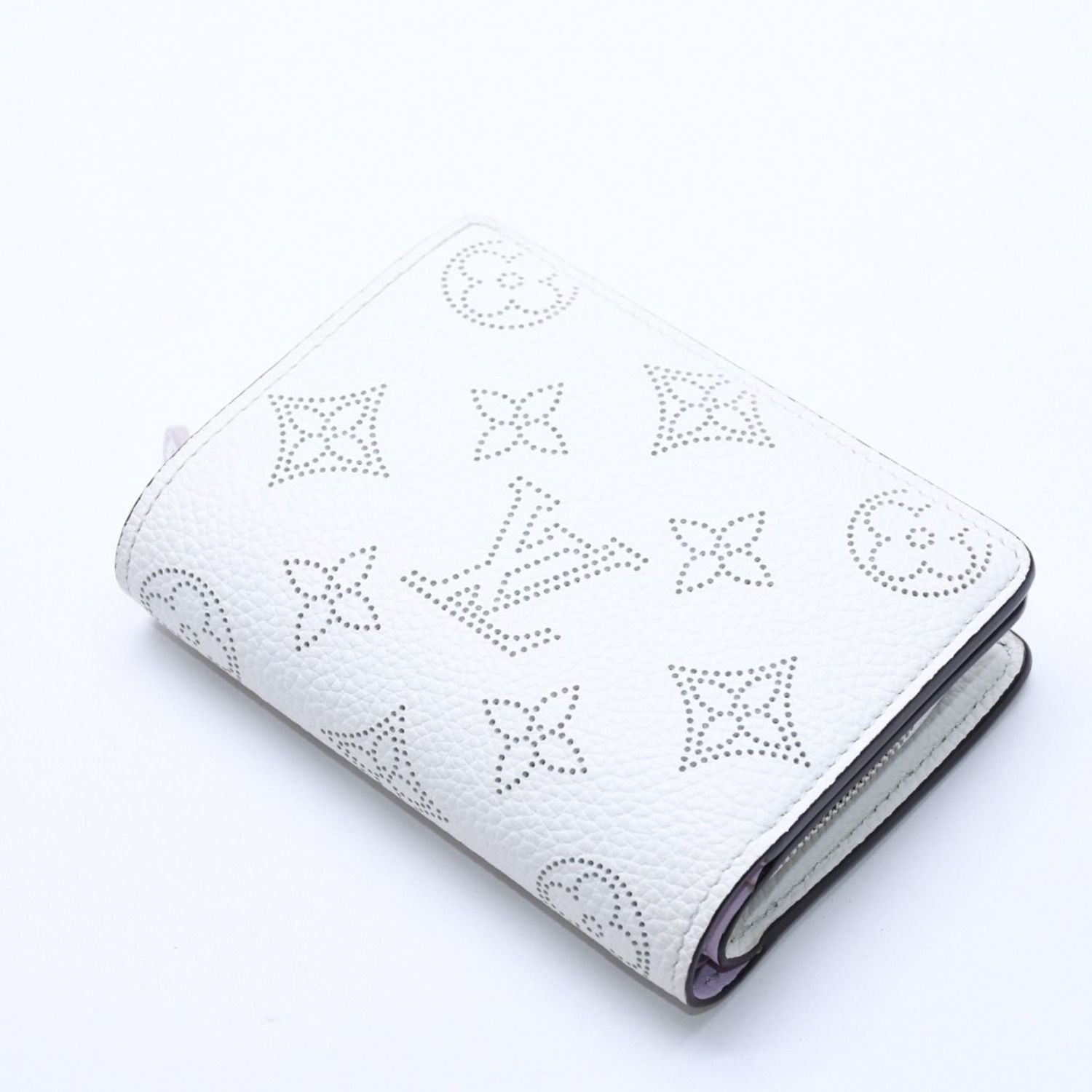 Louis Vuitton Fold Wallet White Black Purple Monogram Portefeuille Clair — view 4