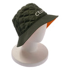 Celine Quilted Logo Bucket Hat M Olive — view 3