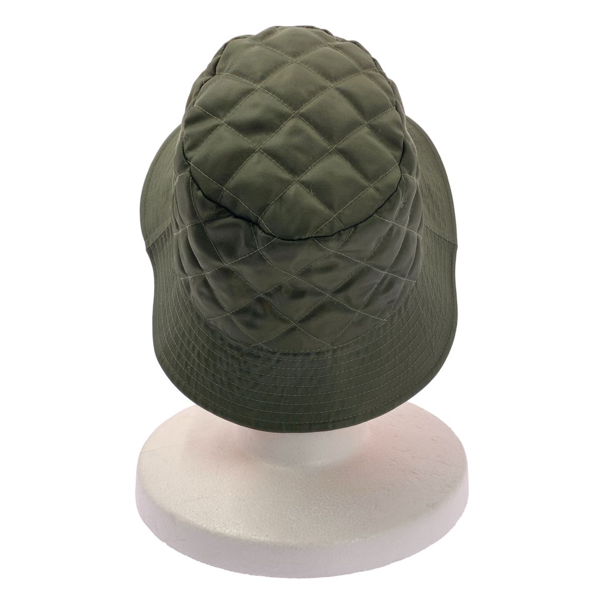 Celine Quilted Logo Bucket Hat M Olive — view 5