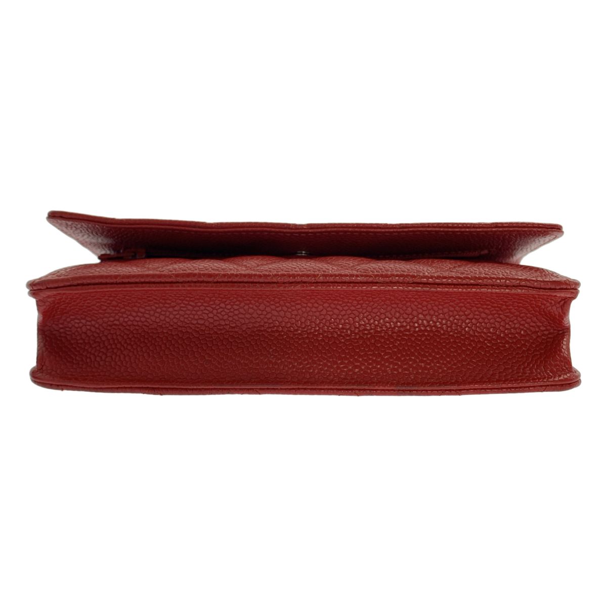 Chanel Caviar Leather Quilted Chain Wallet Shoulder Bag Bordeaux — view 7