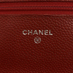 Chanel Caviar Leather Quilted Chain Wallet Shoulder Bag Bordeaux — view 6