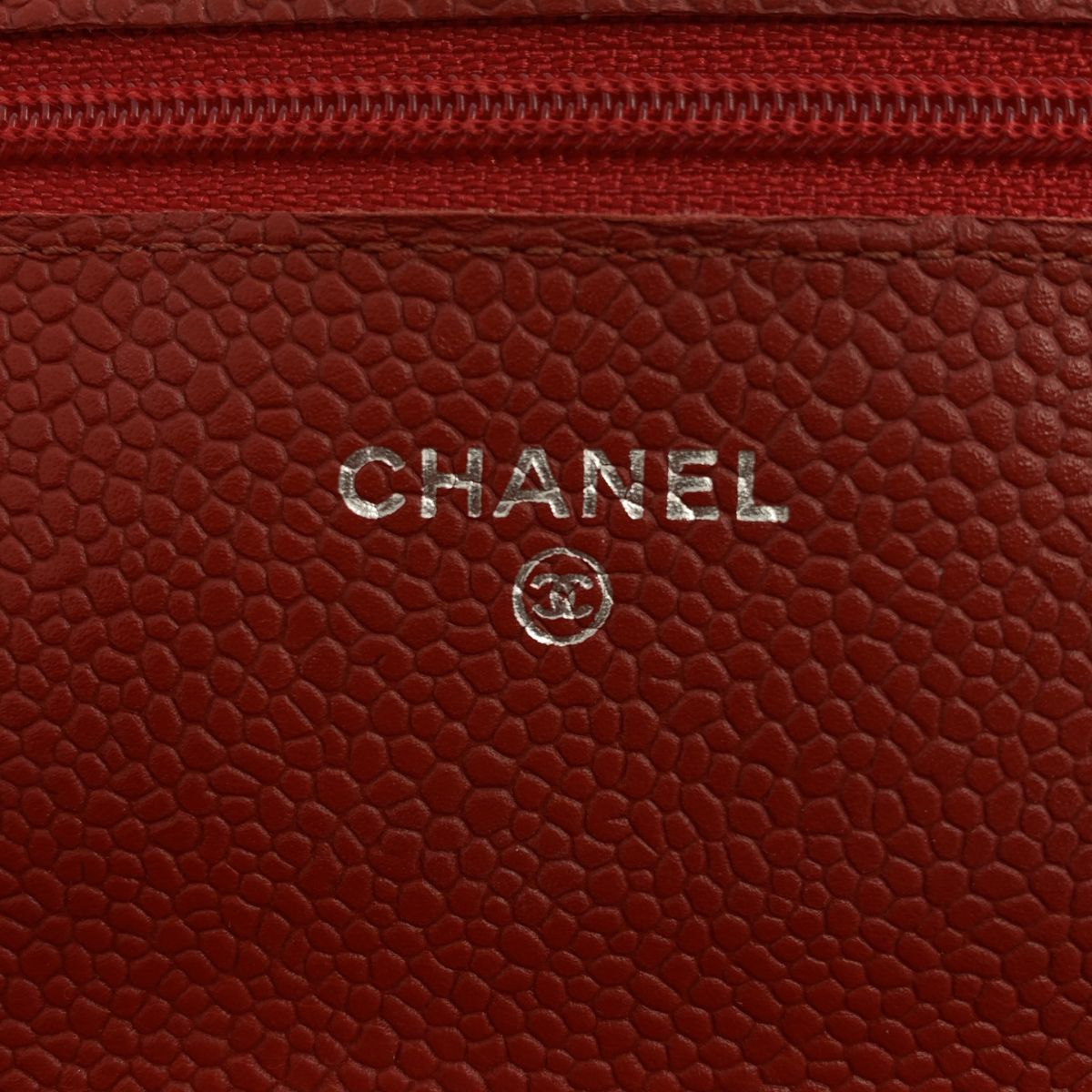 Chanel Caviar Leather Quilted Chain Wallet Shoulder Bag Bordeaux — view 6