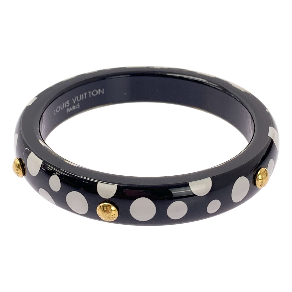 Louis Vuitton Yaoyoi Kusama Yayoi Dot Infinity PM Bangle Bracelet Black White — view 2