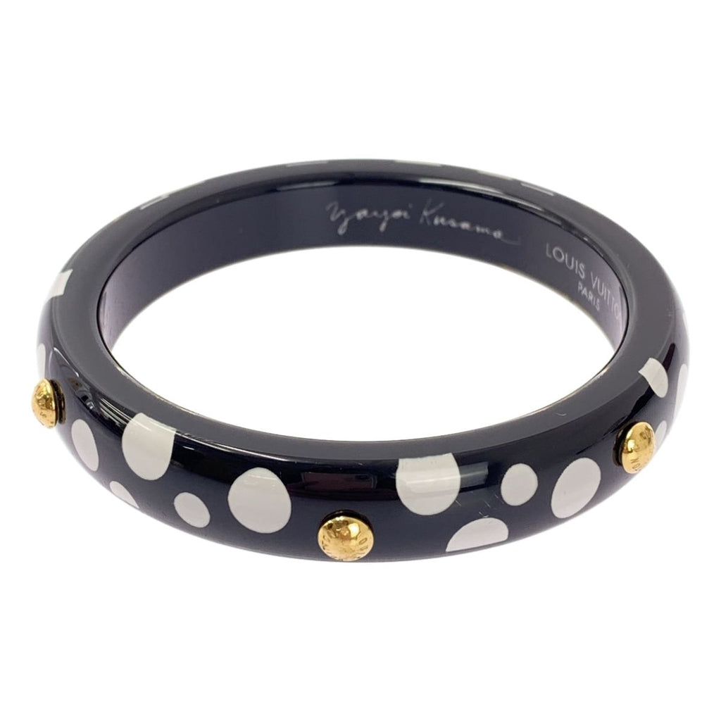 Louis Vuitton Yaoyoi Kusama Yayoi Dot Infinity PM Bangle Bracelet Black White — view 3
