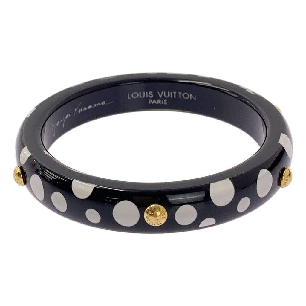 Louis Vuitton Yaoyoi Kusama Yayoi Dot Infinity PM Bangle Bracelet Black White