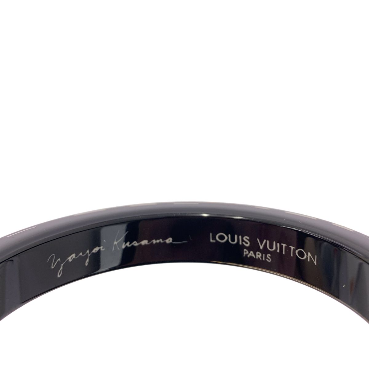Louis Vuitton Yaoyoi Kusama Yayoi Dot Infinity PM Bangle Bracelet Black White — view 5