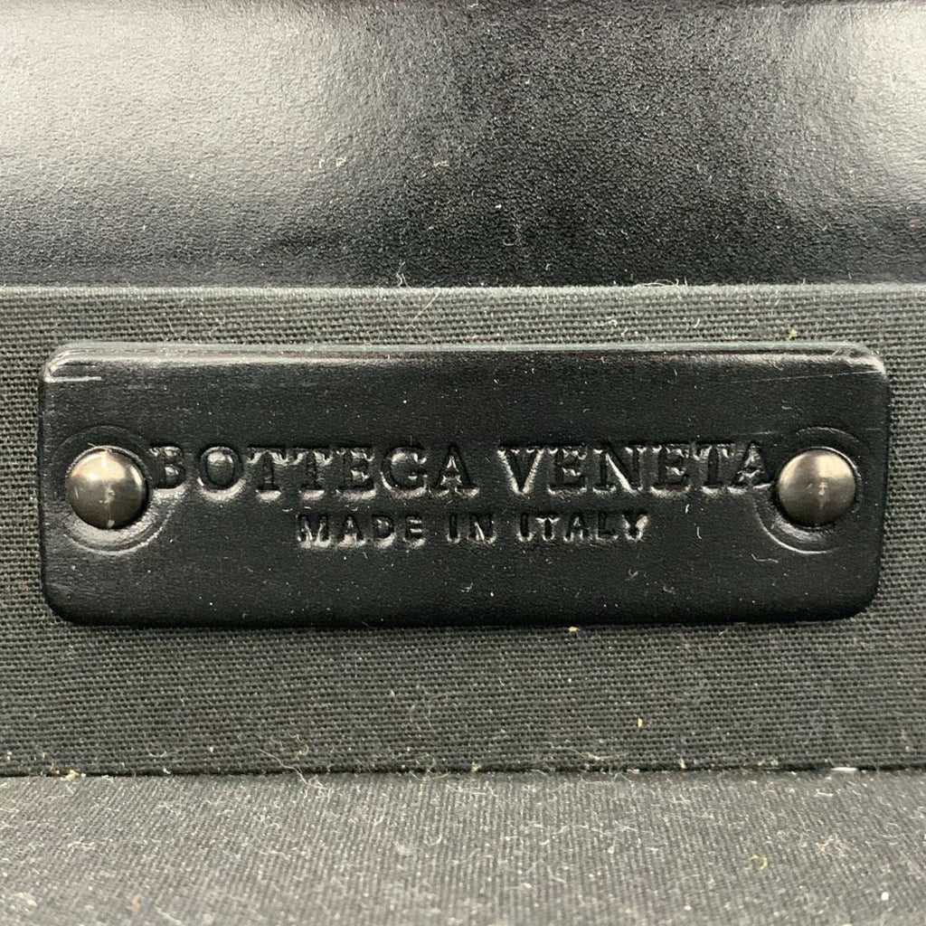 Bottega Veneta Leather Attache Case Navy Black Handbag — view 4