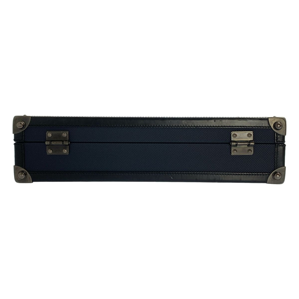 Bottega Veneta Leather Attache Case Navy Black Handbag — view 5