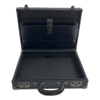 Bottega Veneta Leather Attache Case Navy Black Handbag — view 3