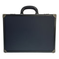 Bottega Veneta Leather Attache Case Navy Black Handbag
