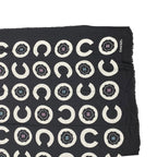 Chanel Shawl Scarf CC Logo Cashmere Black — view 4