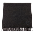 Dior Cashmere Logo Fringe Large Scarf Dark Brown — view 3