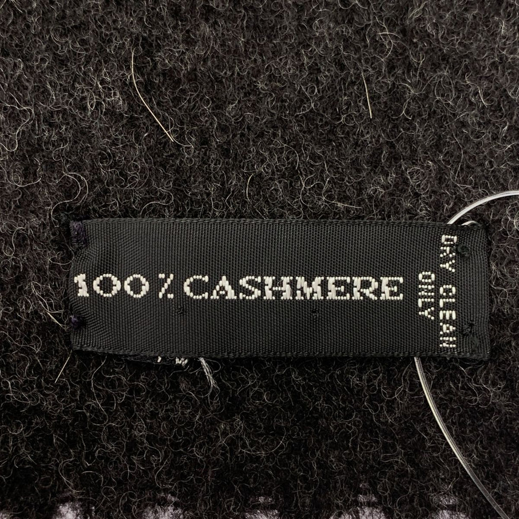 Dior Cashmere Logo Fringe Large Scarf Dark Brown — view 5