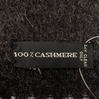 Dior Cashmere Logo Fringe Large Scarf Dark Brown — view 5
