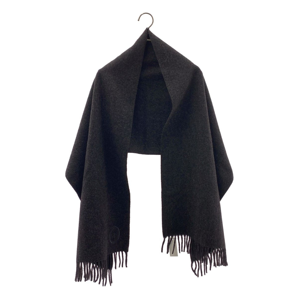 Dior Cashmere Logo Fringe Large Scarf Dark Brown