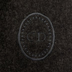 Dior Cashmere Logo Fringe Large Scarf Dark Brown — view 4