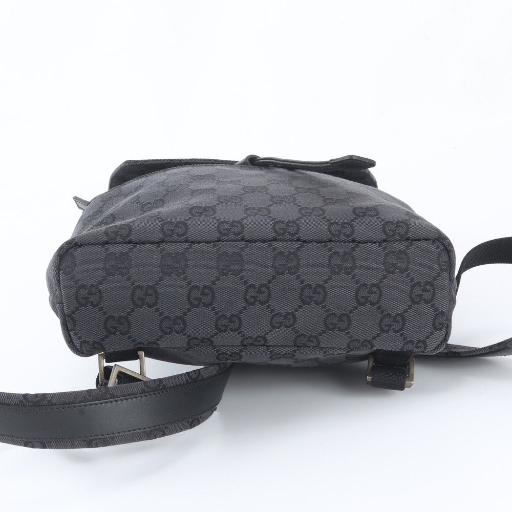 Gucci GG Canvas Leather Backpack Black — view 6