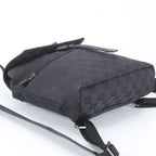 Gucci GG Canvas Leather Backpack Shoulder Bag Black — view 5
