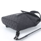 Gucci GG Canvas Leather Backpack Shoulder Bag Black — view 4
