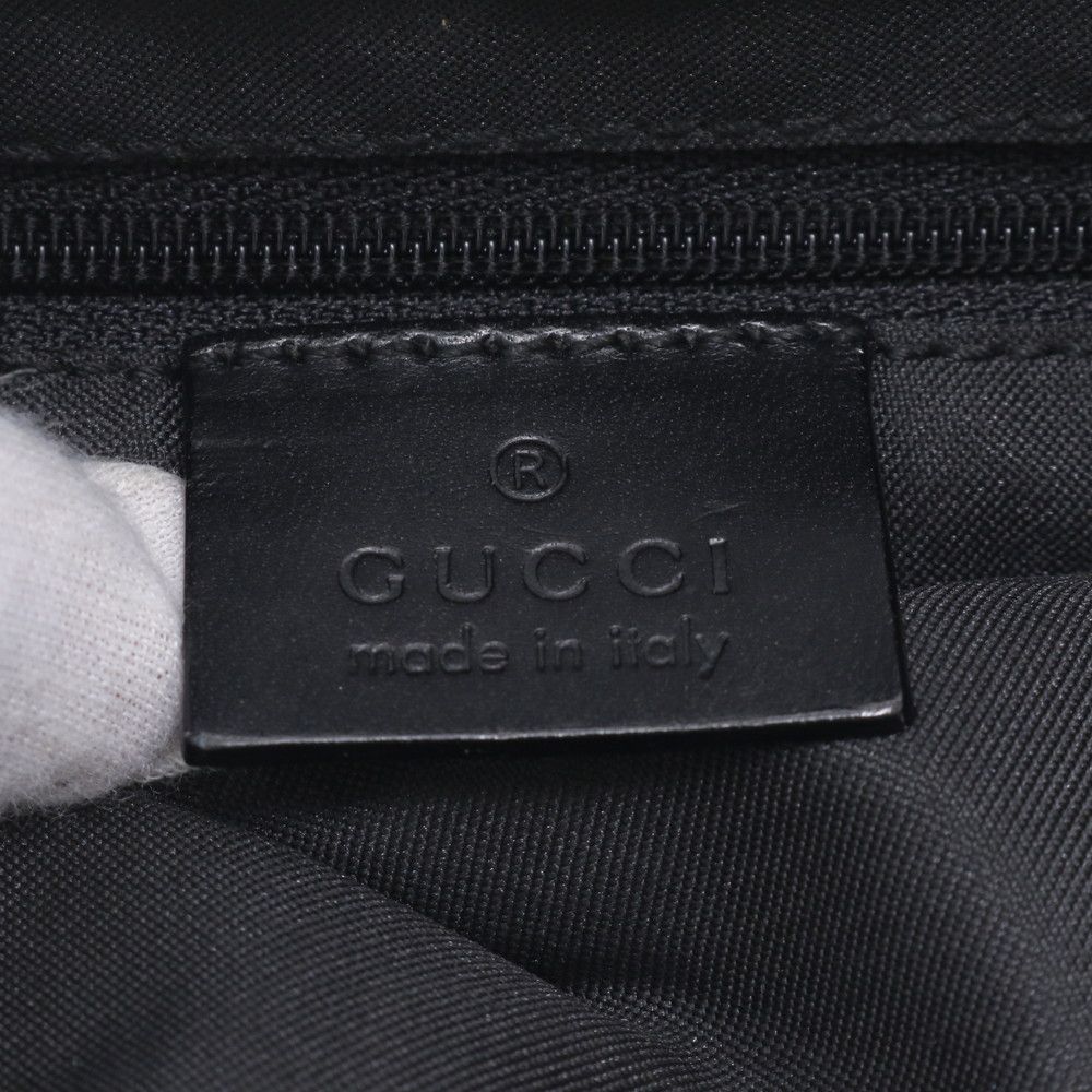 Gucci GG Canvas Leather Backpack Shoulder Bag Black — view 9