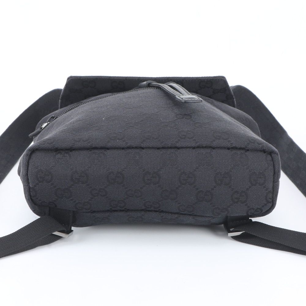 Gucci GG Canvas Leather Backpack Shoulder Bag Black — view 6