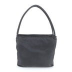 Prada Tessuto Nylon Triangle Logo Leather Tote Shoulder Hand — view 3