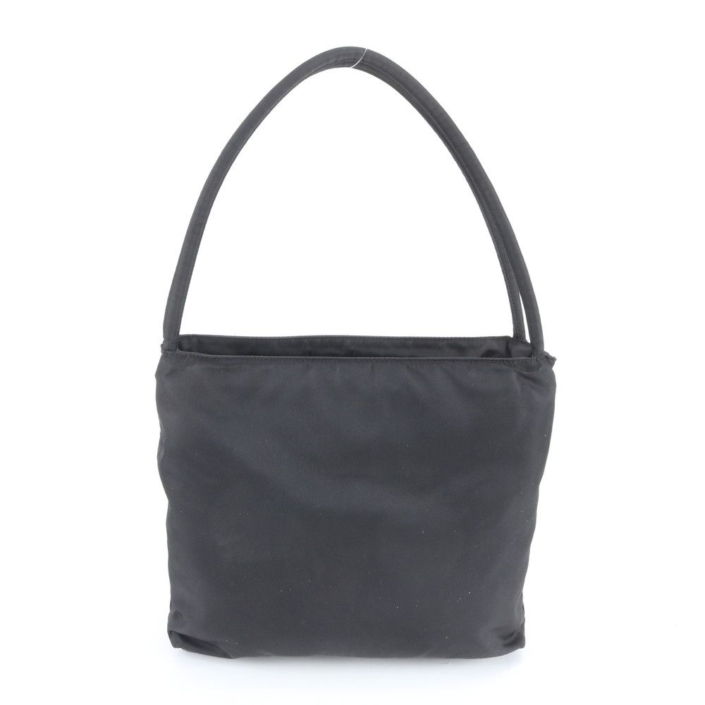 Prada Tessuto Nylon Triangle Logo Leather Tote Shoulder Hand — view 3