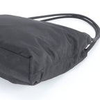 Prada Tessuto Nylon Triangle Logo Leather Tote Shoulder Hand — view 4