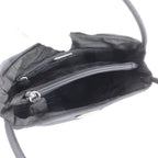 Prada Tessuto Nylon Triangle Logo Leather Tote Shoulder Hand — view 7