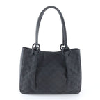 Gucci GG Canvas Pouch Leather Tote Shoulder Hand Black — view 4