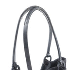 Gucci GG Canvas Pouch Leather Tote Shoulder Hand Black — view 3